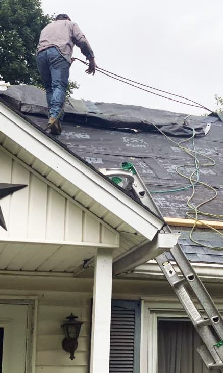 roof being worked on